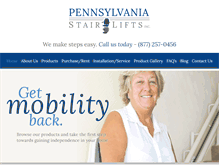 Tablet Screenshot of pastairlifts.com